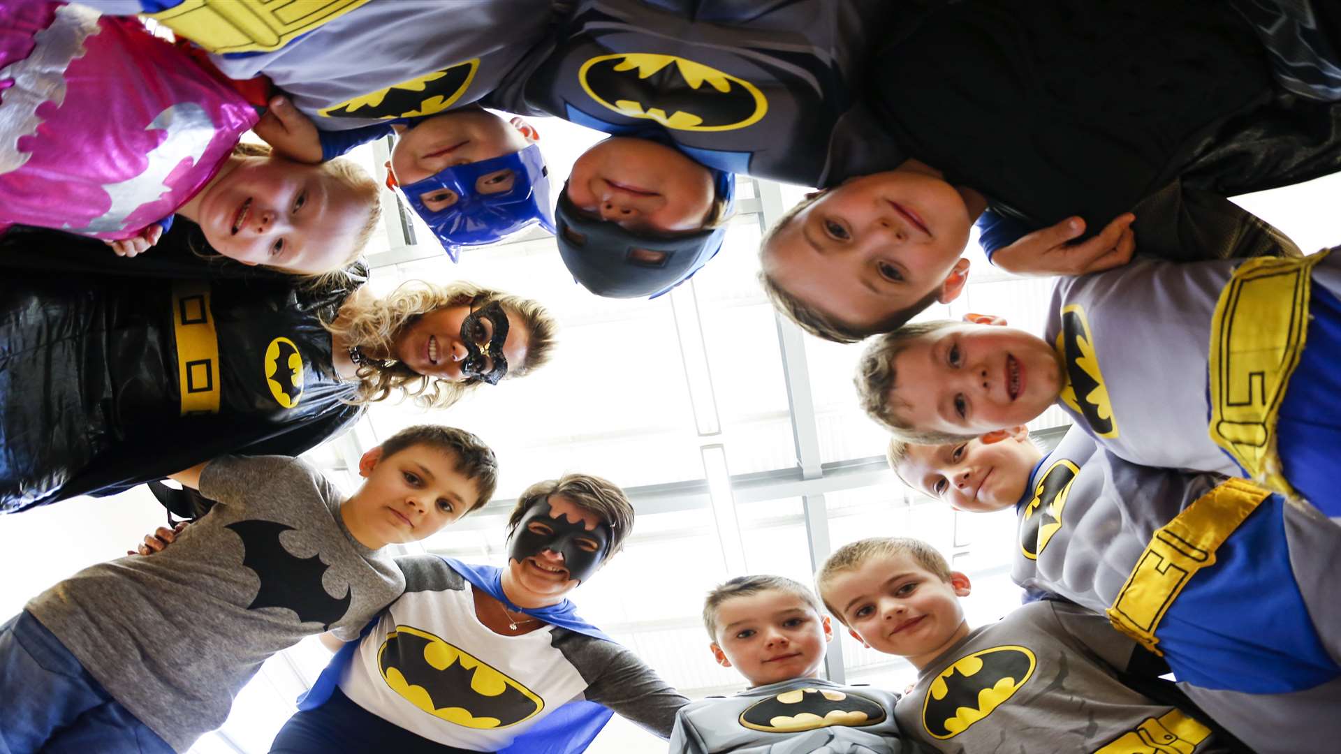 Batmen and Batgirl at St James the Great Academy in East Malling. Picture: Martin Apps