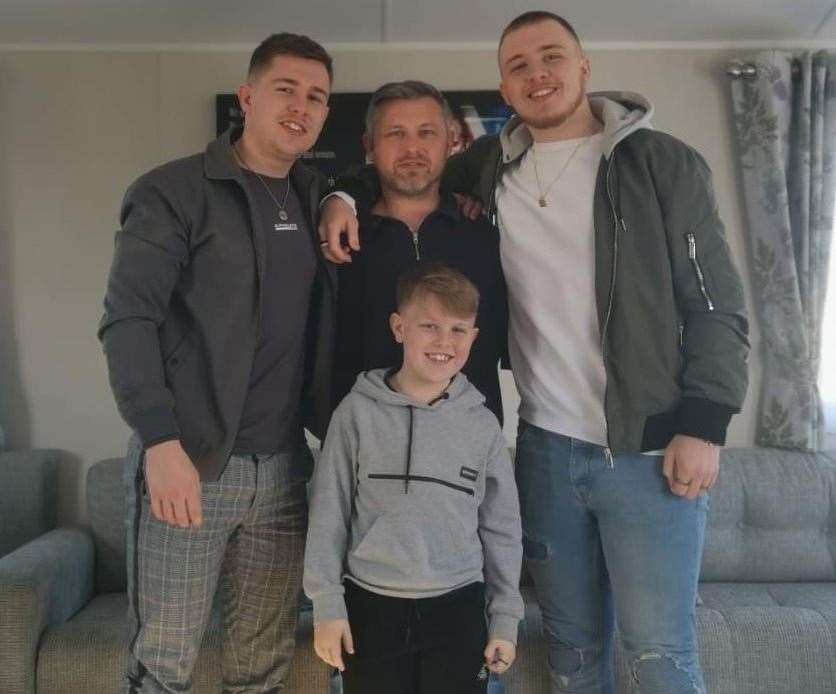 Charlie Towner, from Snodland, seen here with his father and two brothers. Picture: Charlie Towner