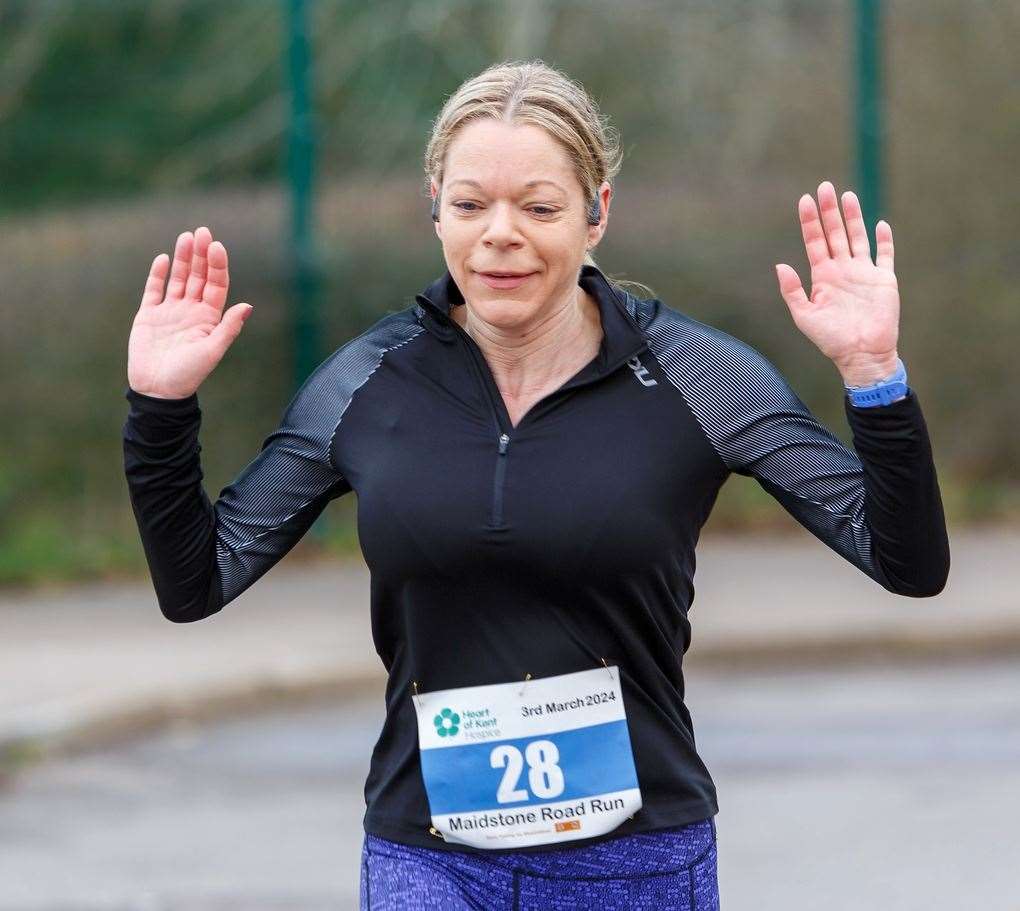 Jayne O'Sullivan was quickest lady in the Heart of Kent Hospice Maidstone Road Run’s half-marathon. Picture: Steve James Photography