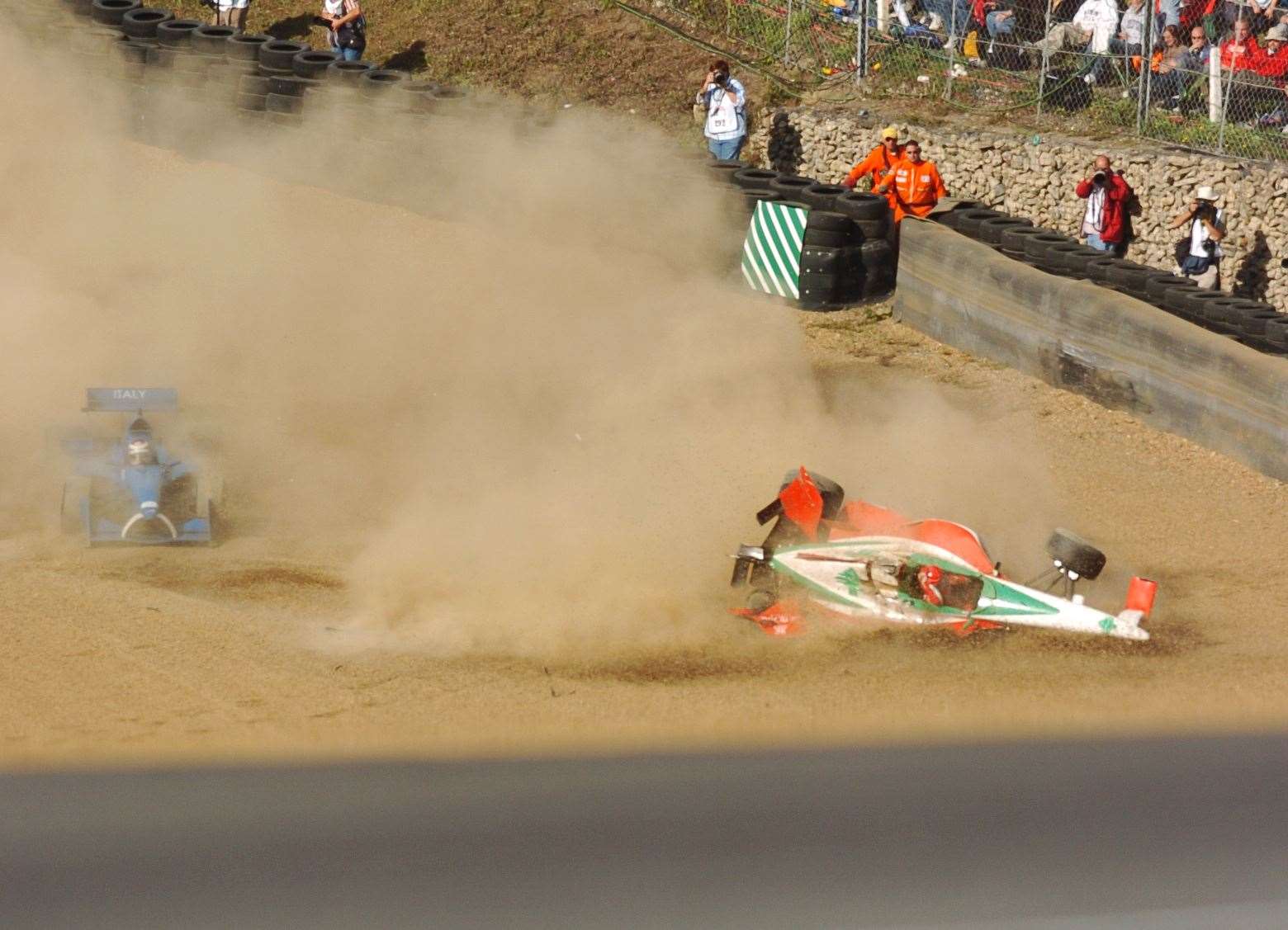 The inaugural event in 2005 became famous for Team Lebanon's spectacular barrel-roll at Paddock Hill Bend during the feature race. Picture: Barry Goodwin