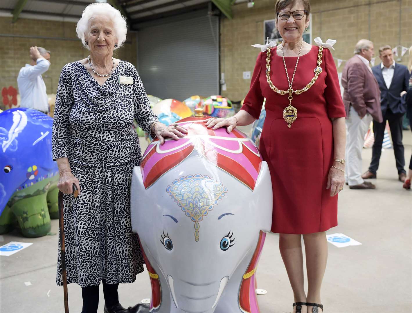 Lady Monckton (patron of Heart of Kent Hospice) with Mayor of Maidstone, Cllr Fay Gooch. Pictures: Barry Goodwin
