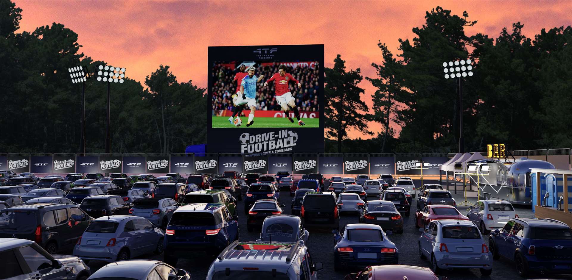 Drive-in football is a first say organisers