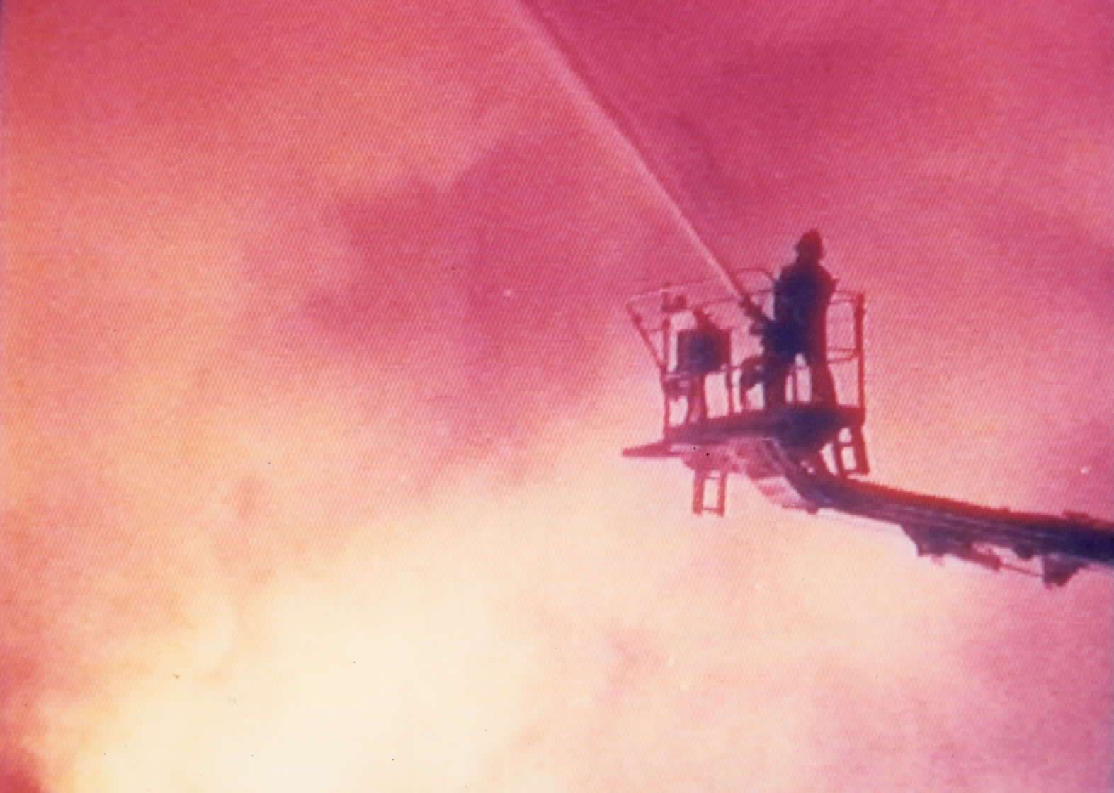 Firefighters battle the blaze at Tesco in Grove Green, 1993