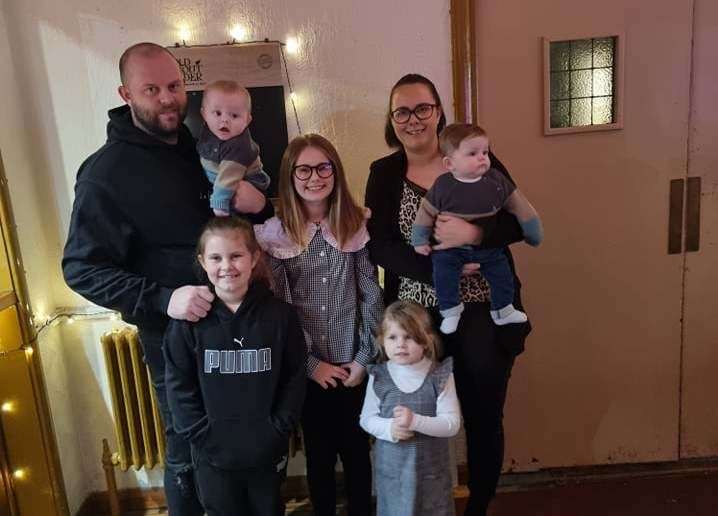 Billy and Sidney Todd, pictured with parents Jack and Megan and big sisters Evie, Ruby and Phoebe