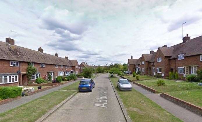 Firefighters were called to Abbots Walk in Wye where a chimney was on fire. Picture: Google