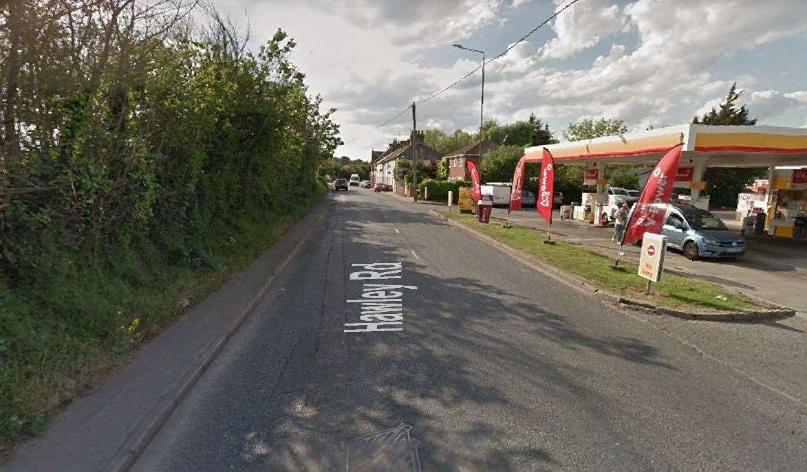 Emergency services were called to Hawley Road, Sutton at Hone, Dartford. Picture: Google Maps