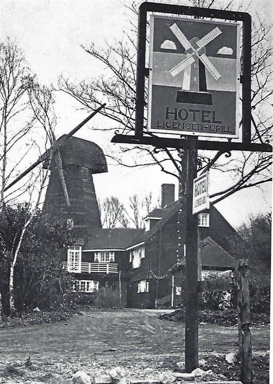 The Black Mill in Whistable pictured in April, 1964, when it was a country club and hotel