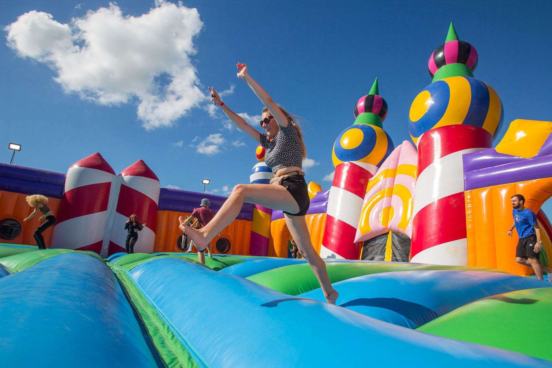 The world's biggest bouncy castle is back
