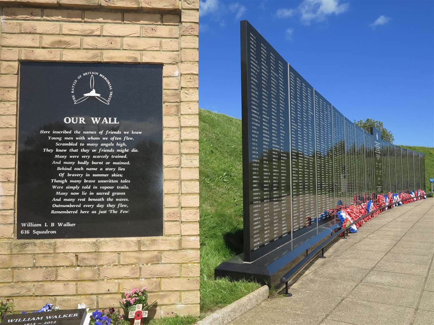 The memorial is a monument to aircrew who flew in the Battle of Britain