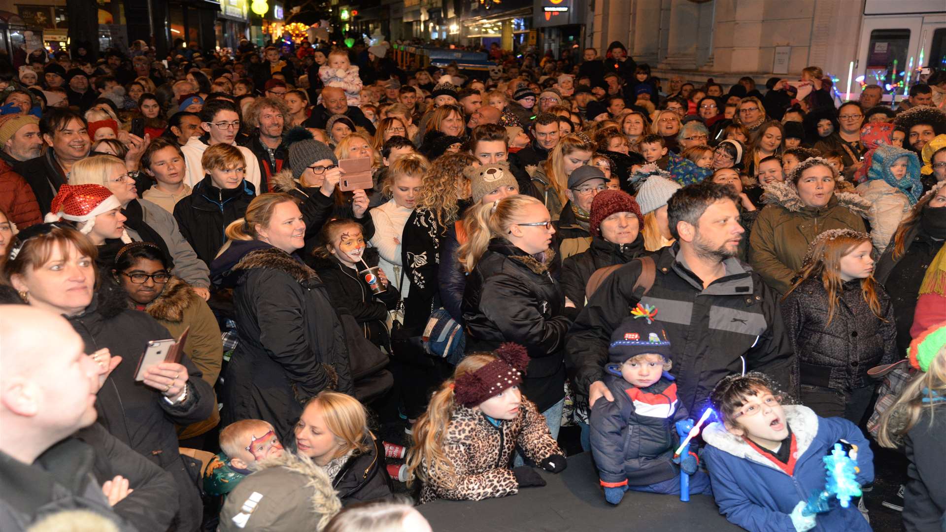 Spectators at the switch-on
