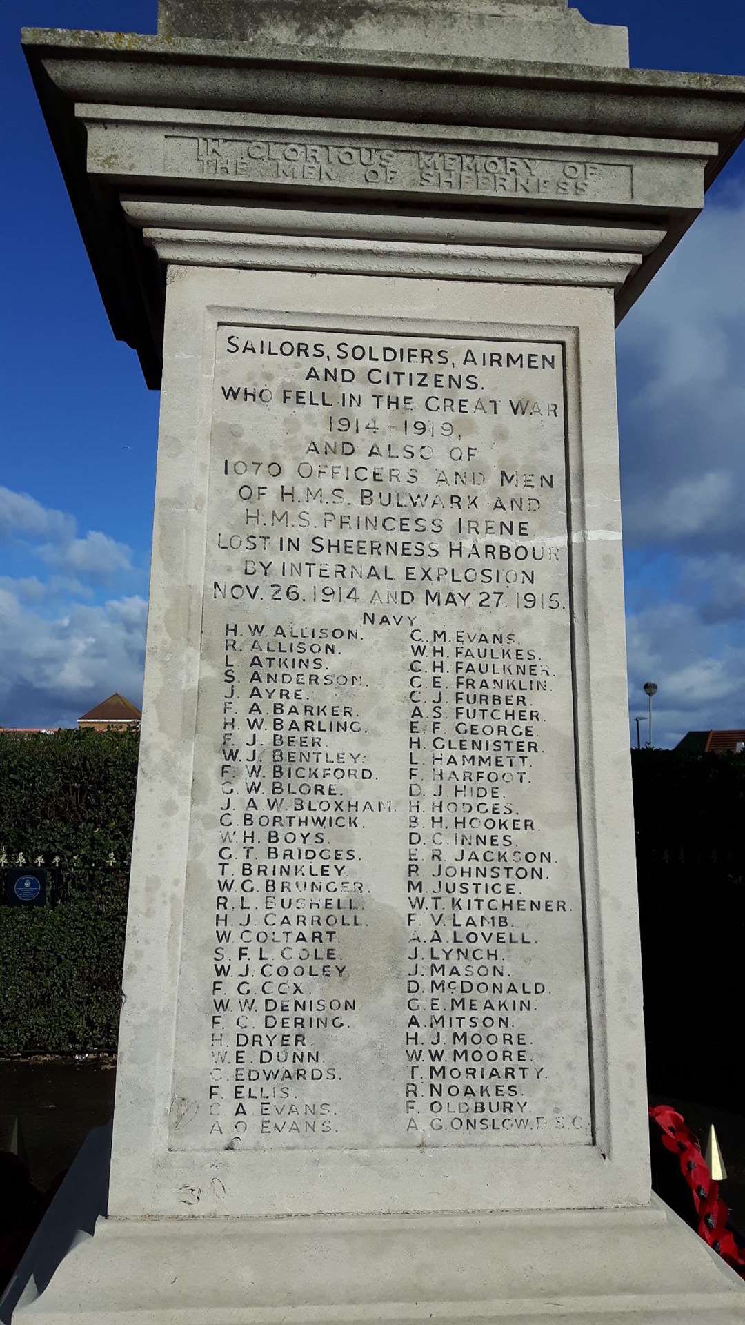 Sheerness war memorial