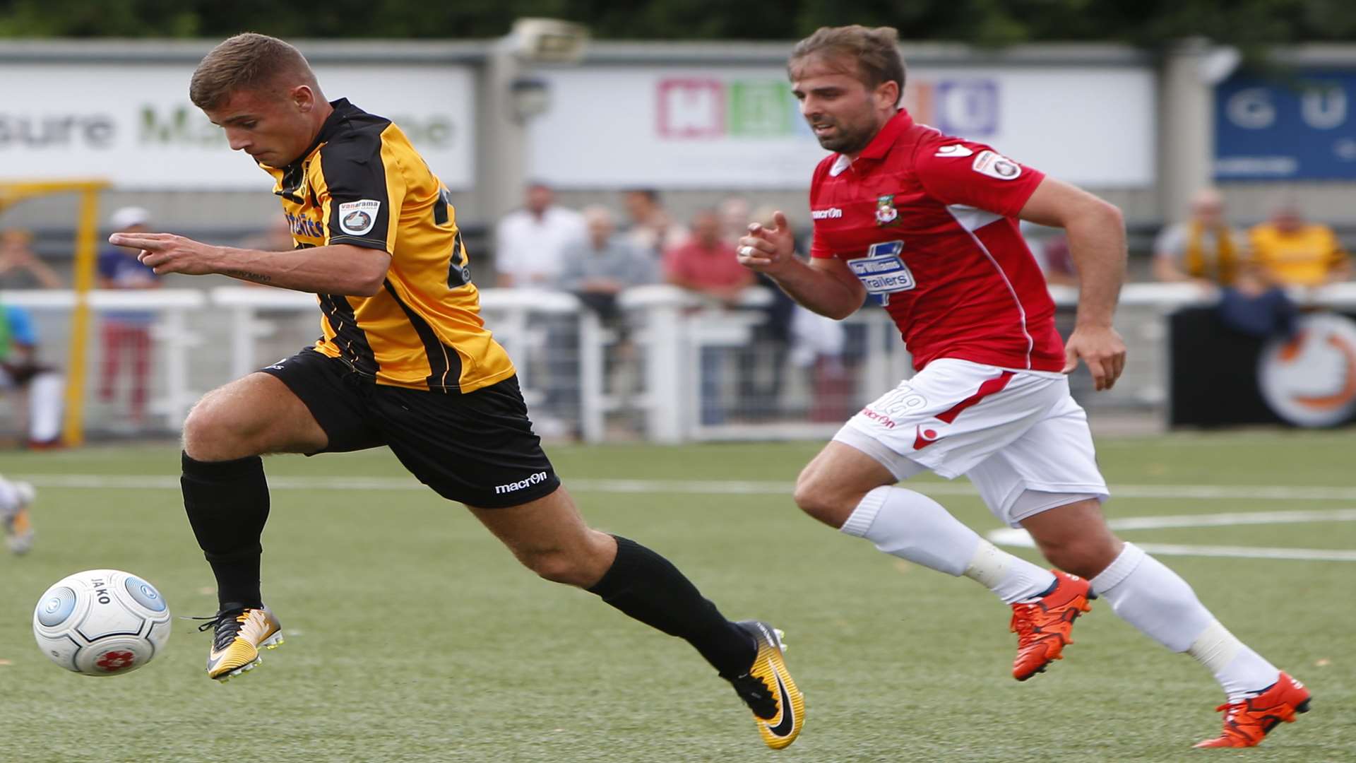 Jack Richards on the charge for Maidstone. Picture: Andy Jones