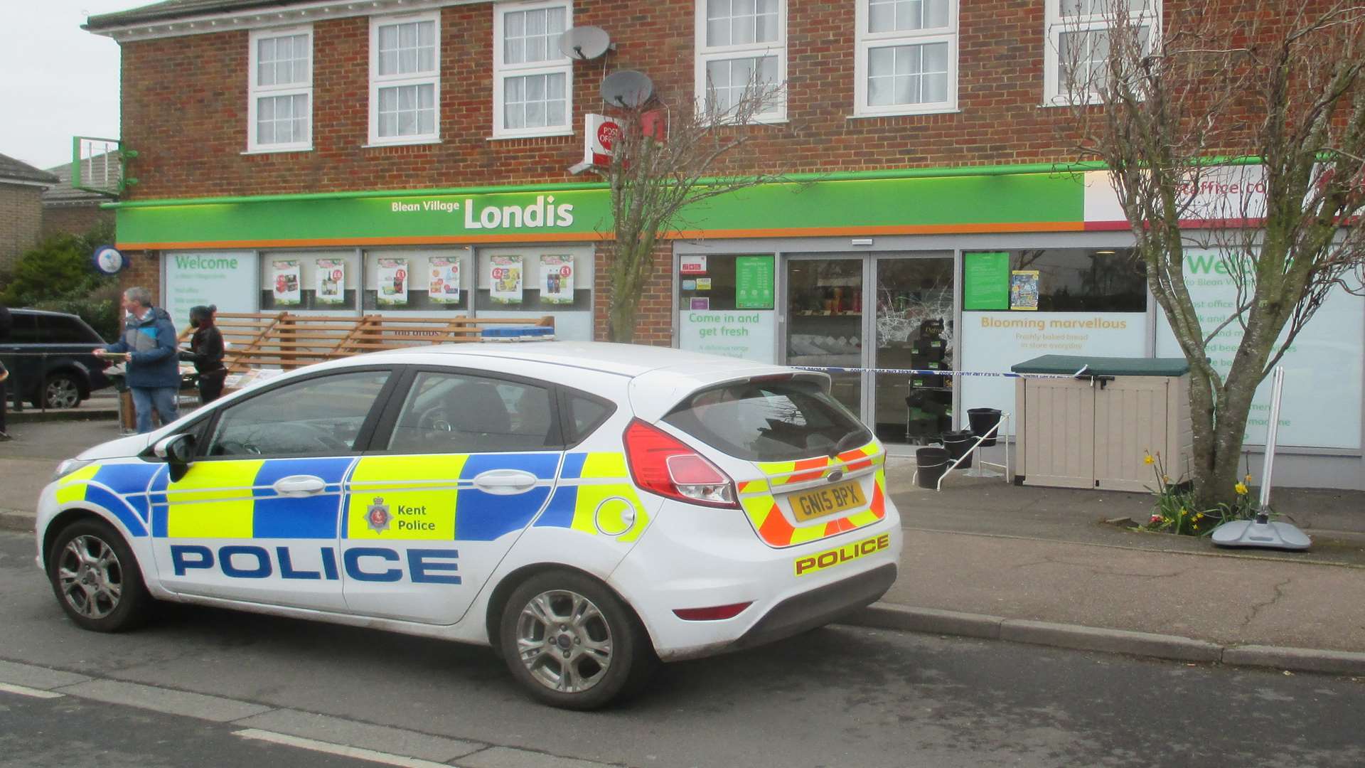 The Londis shop in Blean was raided earlier today.