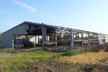 Barn destroyed by fire in Herne Bay.