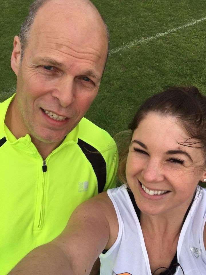 Ian Leadbetter and his daughter Katherine McKeen. Running the Brighton Marathon, April 9, for Kelly Turner who has a rare cancer