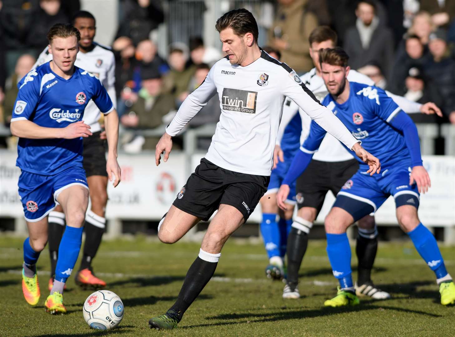 Tom Bonner in action for Dartford against Truro in 2018. Picture: Andy Payton