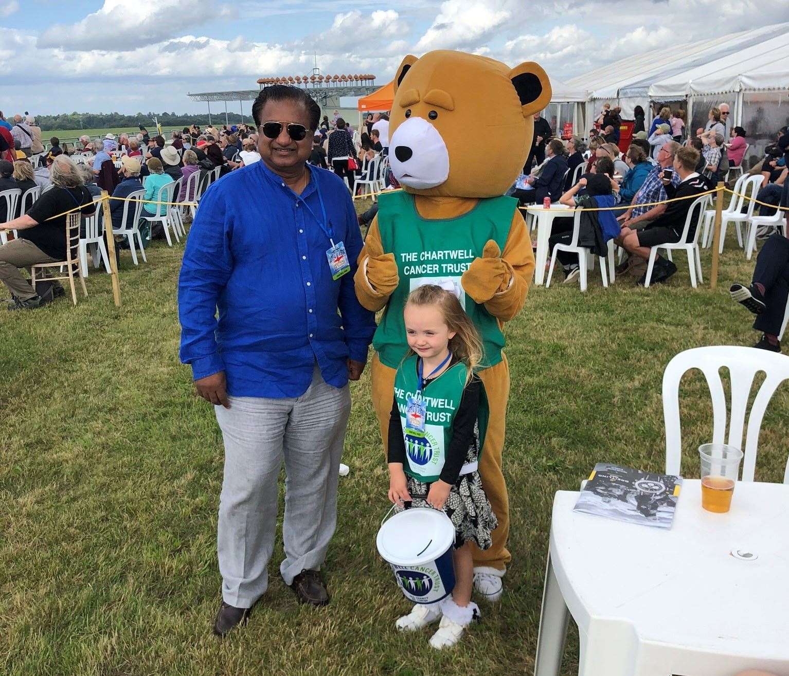 Prakash Sinha attending a fund-raising event for the Chartwell Cancer Trust in August 2019