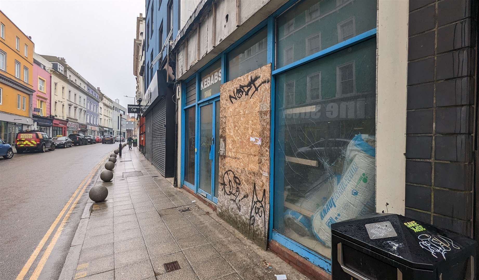 An empty and vandalised property on Tontine Street