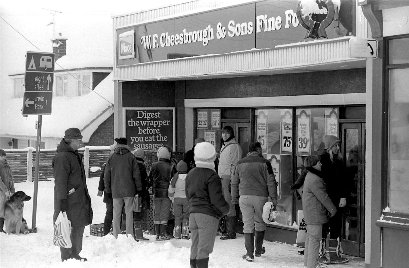 Queueing for milk and bread as supplies become short in Minster Road