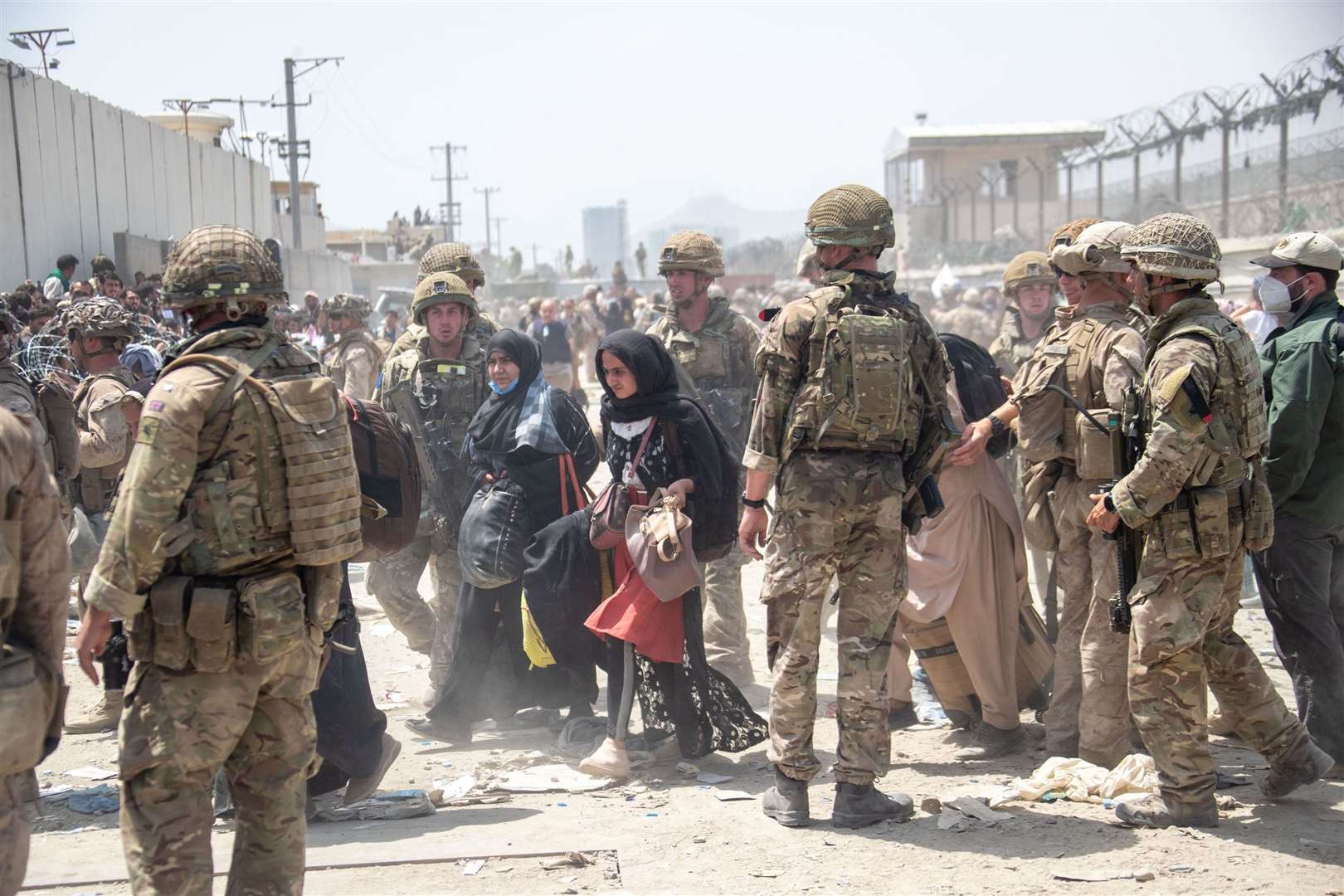 Thousands of refugees are fleeing Afghanistan after the Taliban takeover. Picture: MoD
