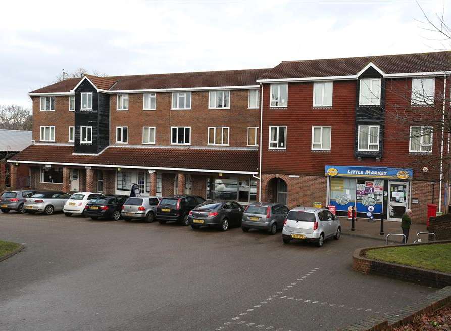 The parade of shops in Leybourne where an application for a pharmacy was rejected.