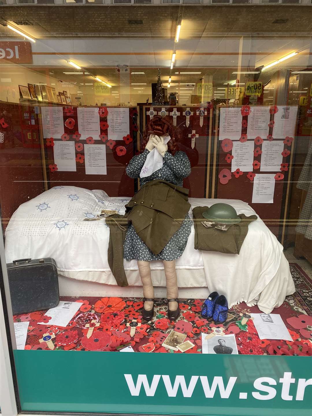 Strood Community Project shop display for Remembrance Day. Picture: Jackie Watson