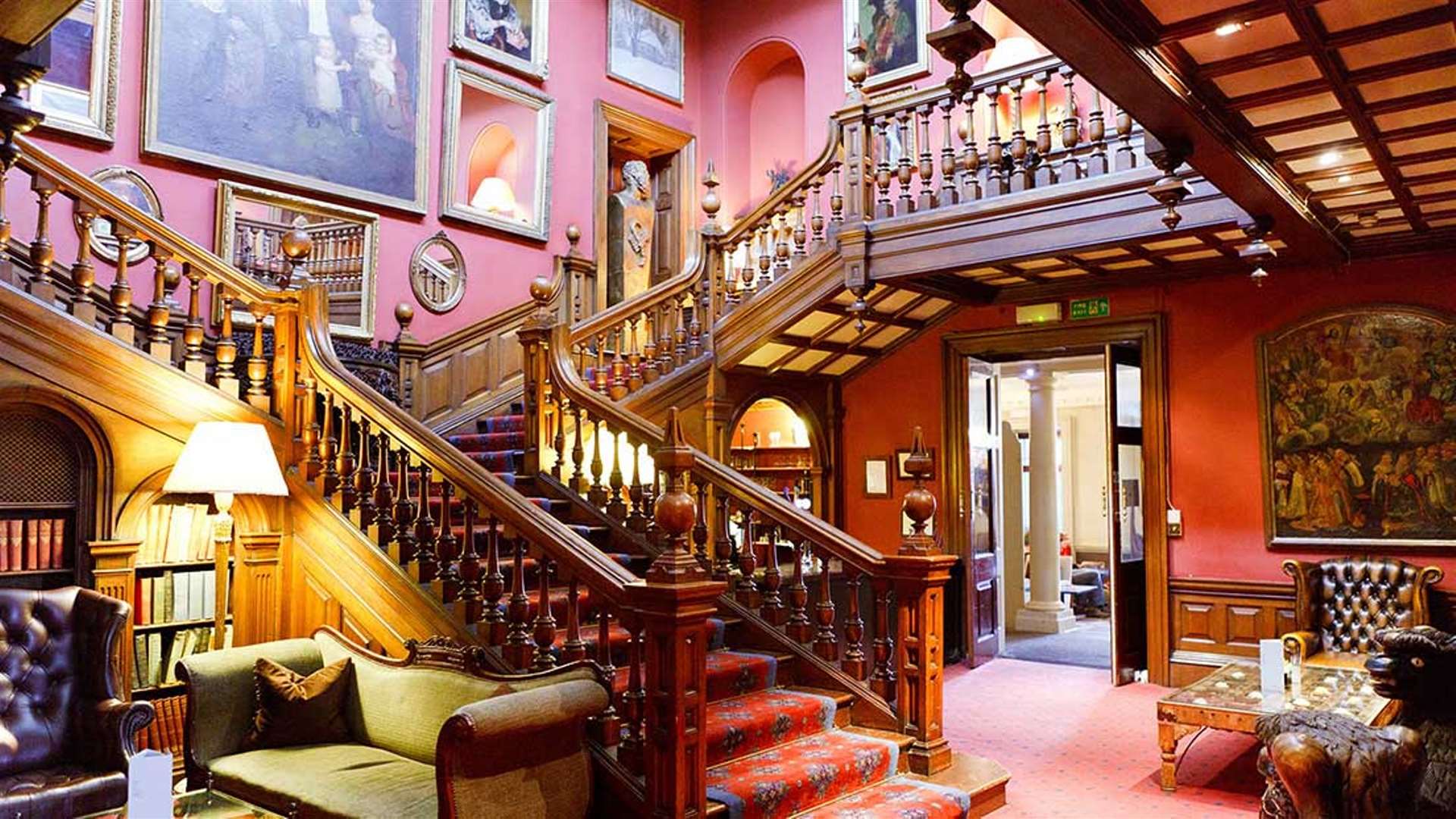 The main staircase showcases all that is beautiful about Chilston Park