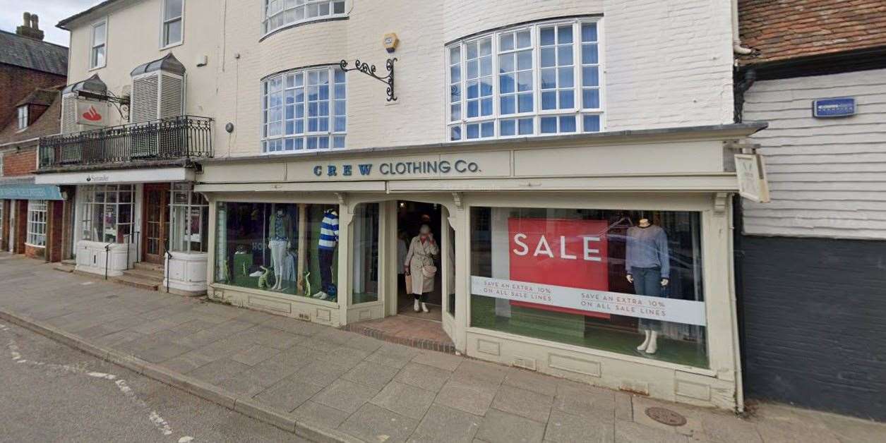 Crew Clothing in Tenterden is set to close. Picture: Google