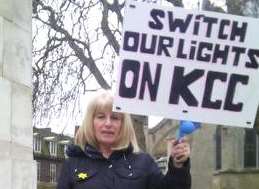 Tina Brooker worked on the KCC street-light campaign with Cllr Cribbon.