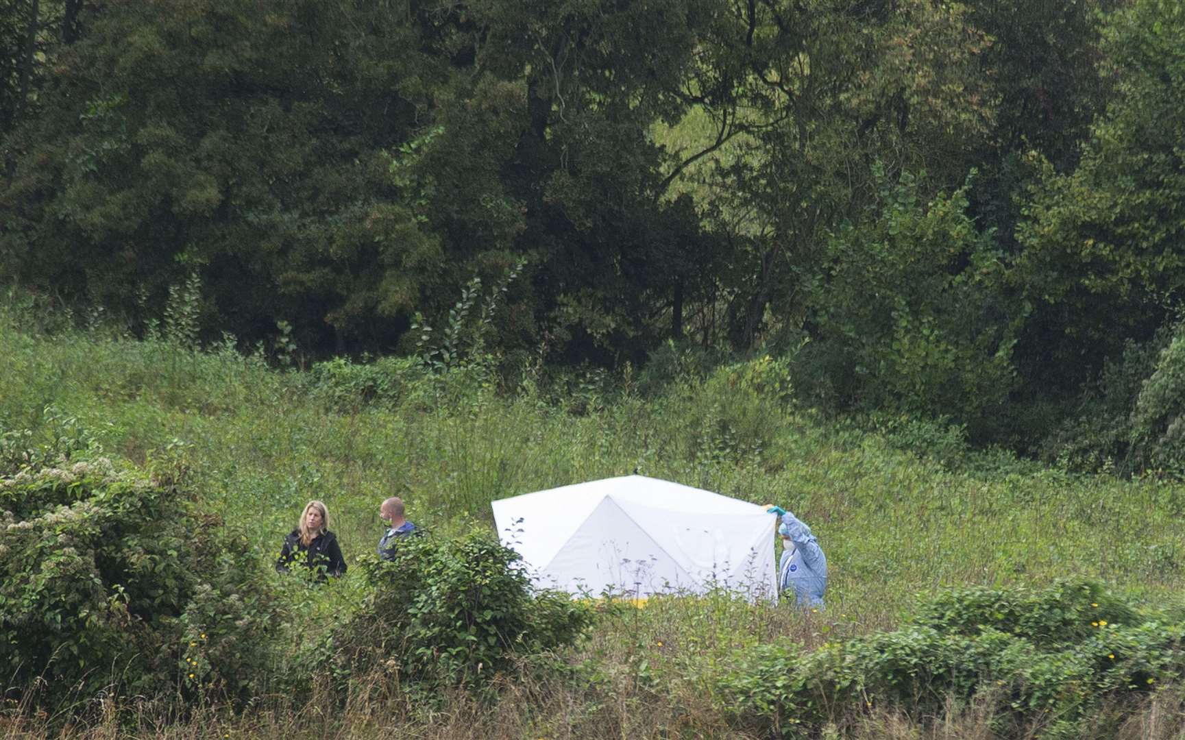 Forensics at the scene in Biggin Hill Picture: GG Images