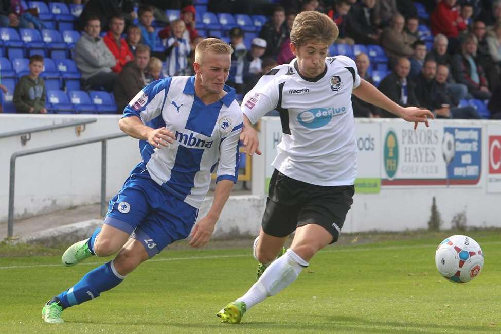 Action from Dartford's 0-0 draw at Chester earlier this season