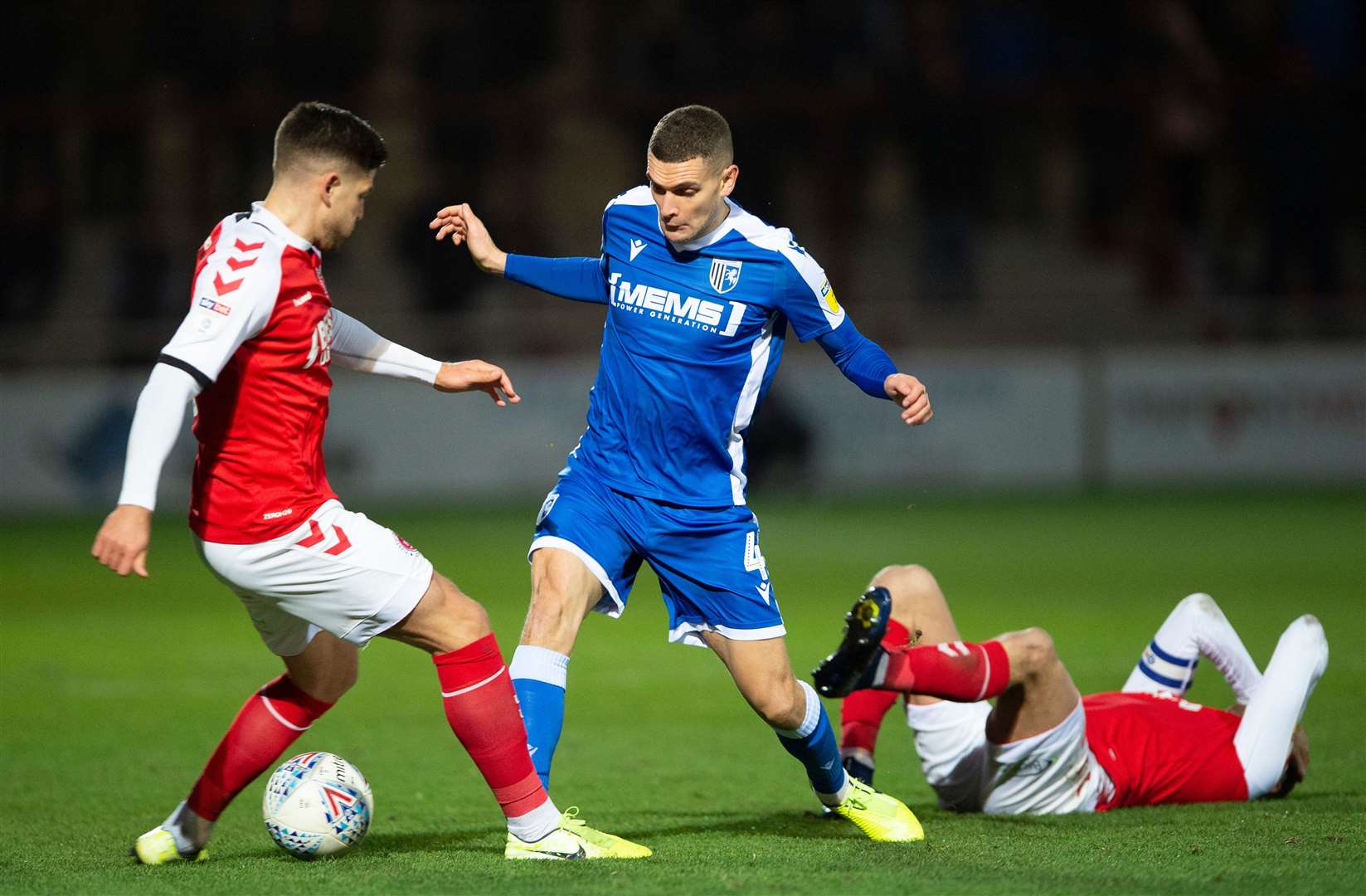 Stuart O’Keefe in action for the Gills against Fleetwood Town Picture: Ady Kerry