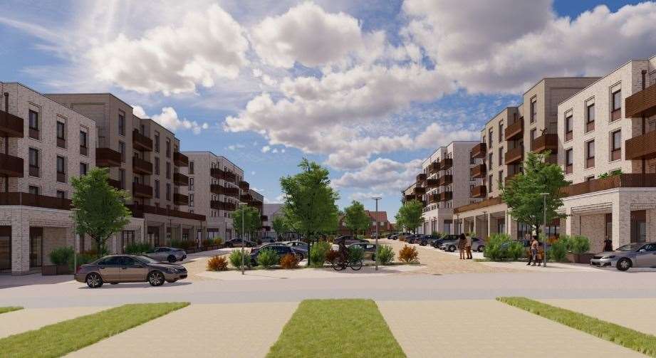 The redevelopment in Shepway, Maidstone, will see 236 new homes built. Picture: Golding Homes