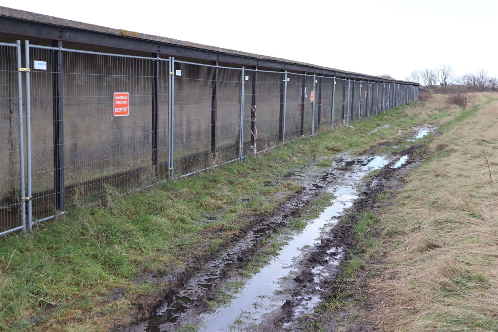 The 'covered way' between Sheerness and Minster on Sheppey has been fenced off by Swale council over fears it could fall down