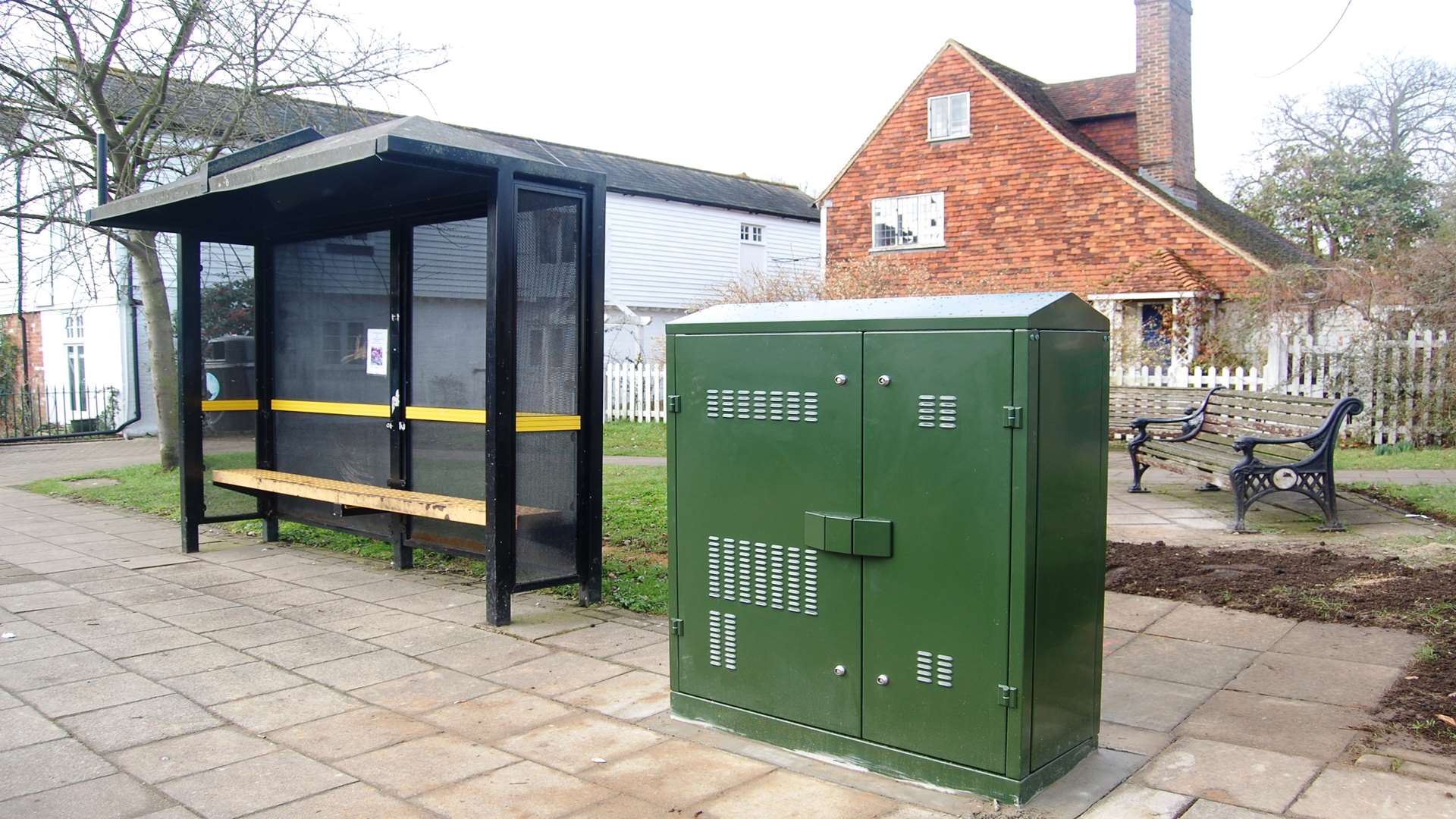 The green box has been fitted in a conservation area