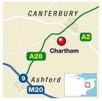 Map of Chartham murder scene
