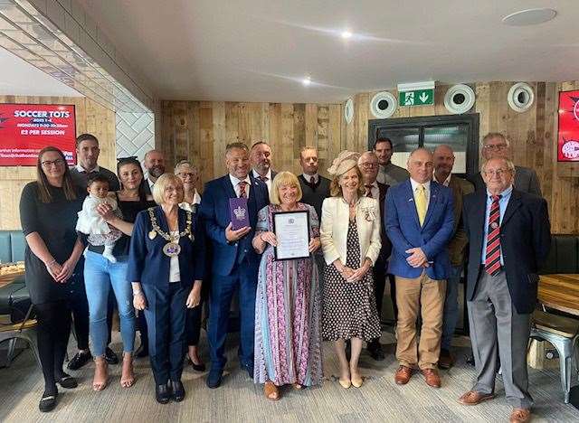 Chatham Town received the The Queen's Award for Voluntary Service on Thursday