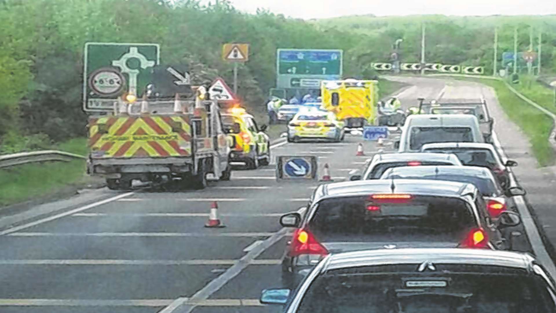 The roundabout has been the scene of numerous accidents which often cause huge delays
