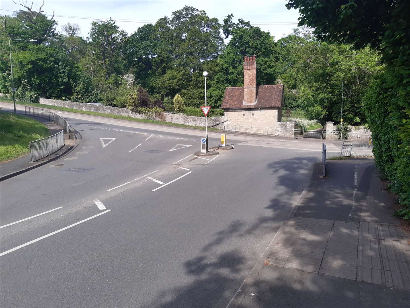 The junction approach from Deringwood Drive