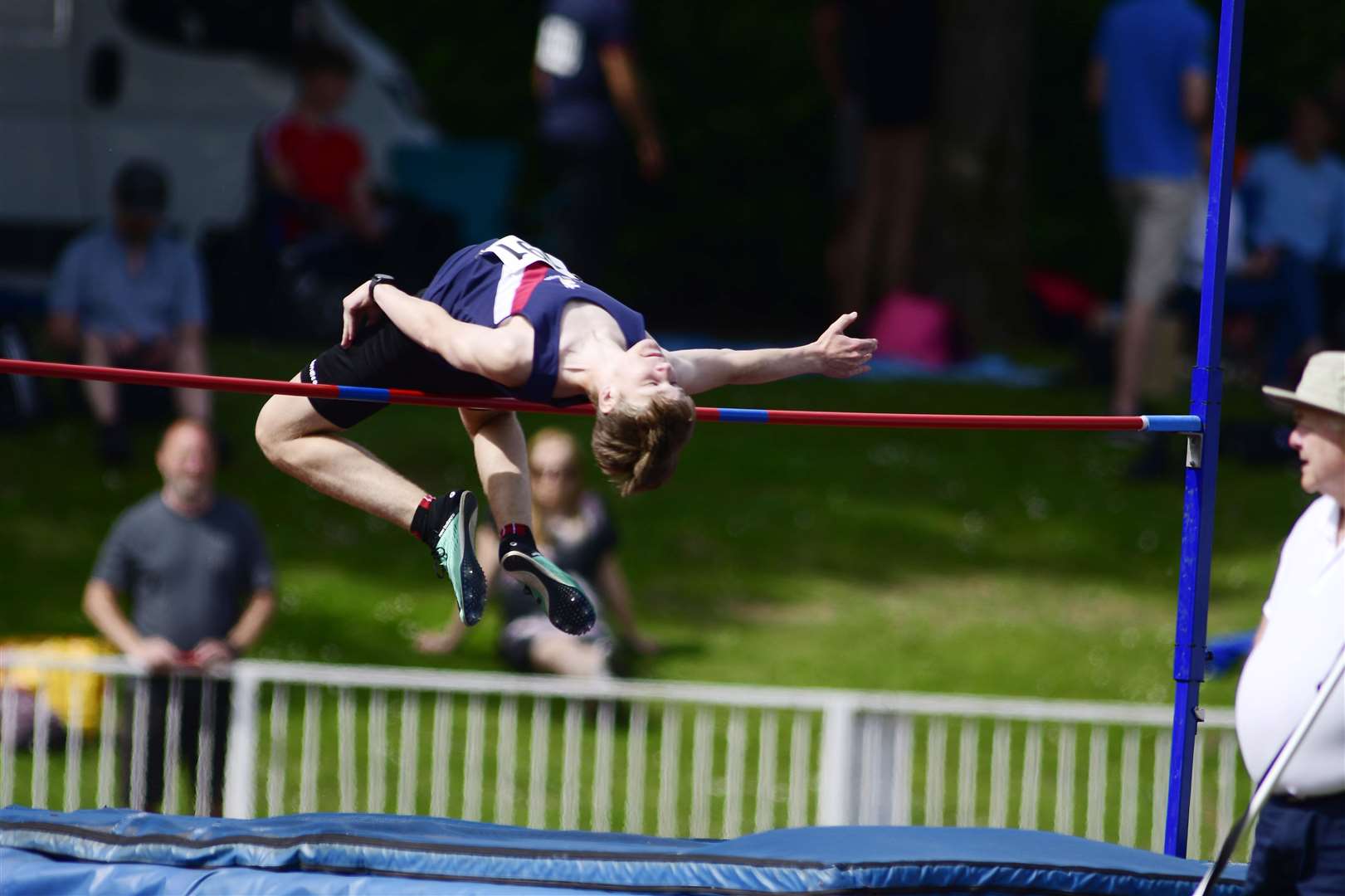 High jump action at the Julie Rose Stadium.Picture: Barry Goodwin