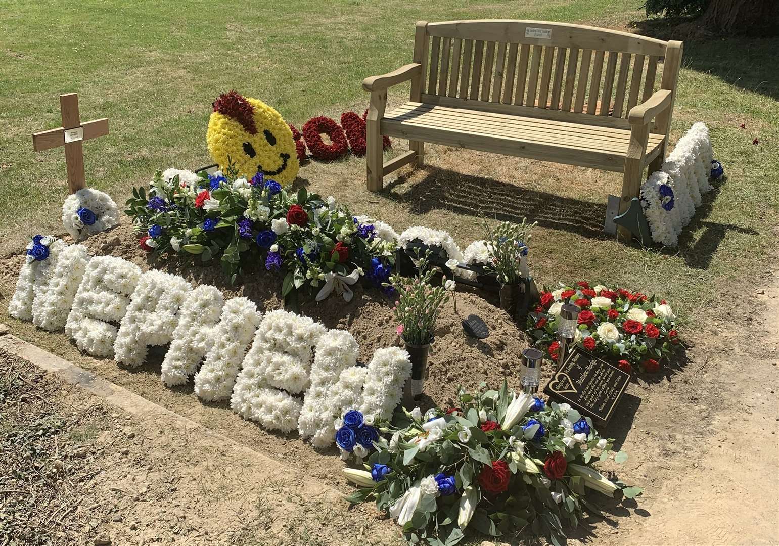 Matthew was laid to rest at the Kent and Sussex Crematorium in Tunbridge Wells on June 22