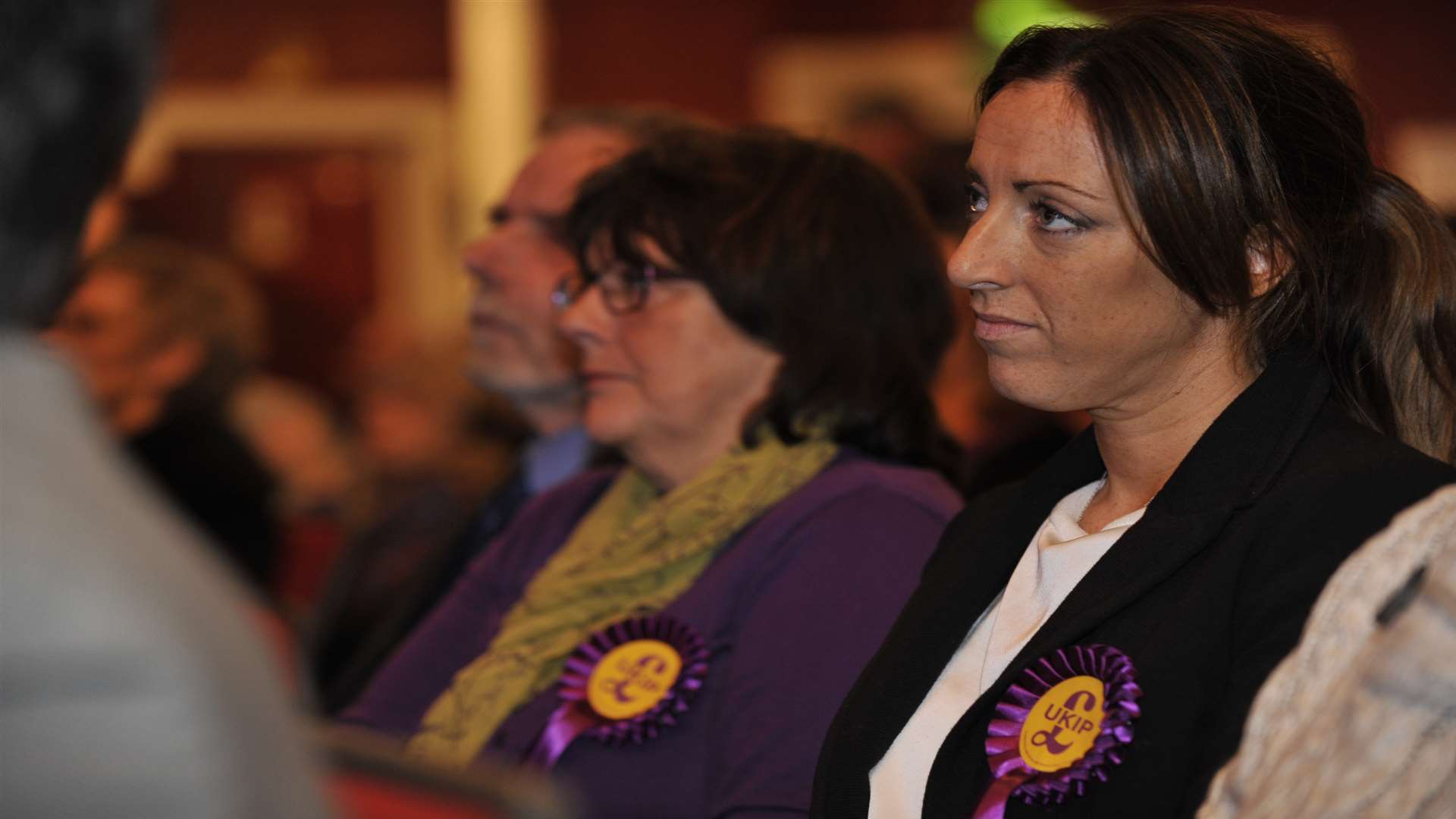 Delegates listen intently to the speeches at the Ukip spring conference at the Winter Gardens in Margate