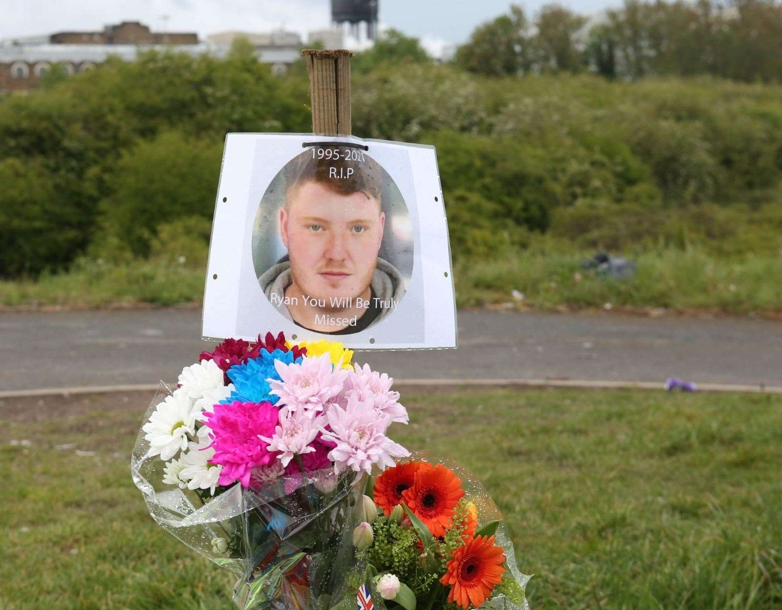 A picture of Ryan Rudden, a 26-year-old man from Whitstable, at the scene of a crash where he sadly died. Picture: UKNip