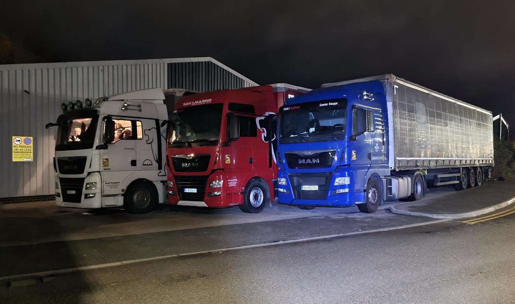 As many as 12 lorries a night have been spotted on the Henwood estate