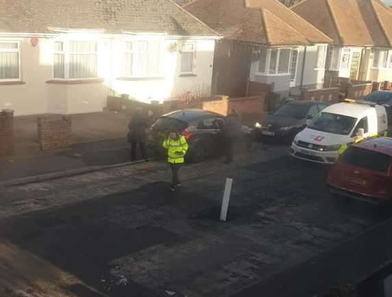 A sinkhole has opened up in Kings Avenue, Ramsgate. Picture: Samantha Jane Butcher