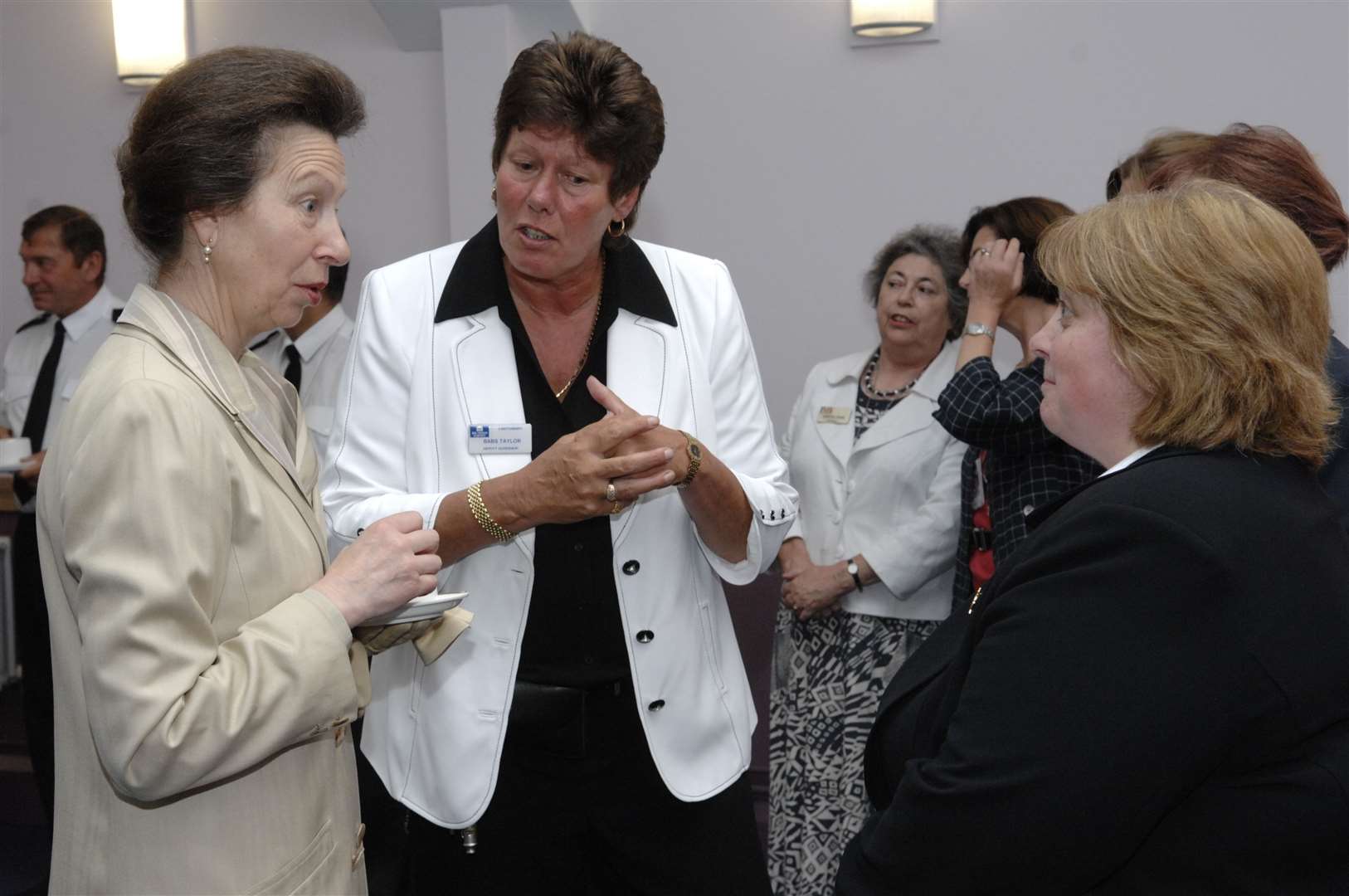 The Princess Royal meeting people during her visit to Canterbury Prison on Tuesday. Picture: Chris Davey