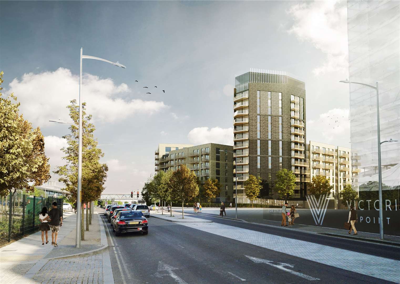 The tallest block of the development, as has been visualised from Victoria Road, would be more than 16 storeys tall