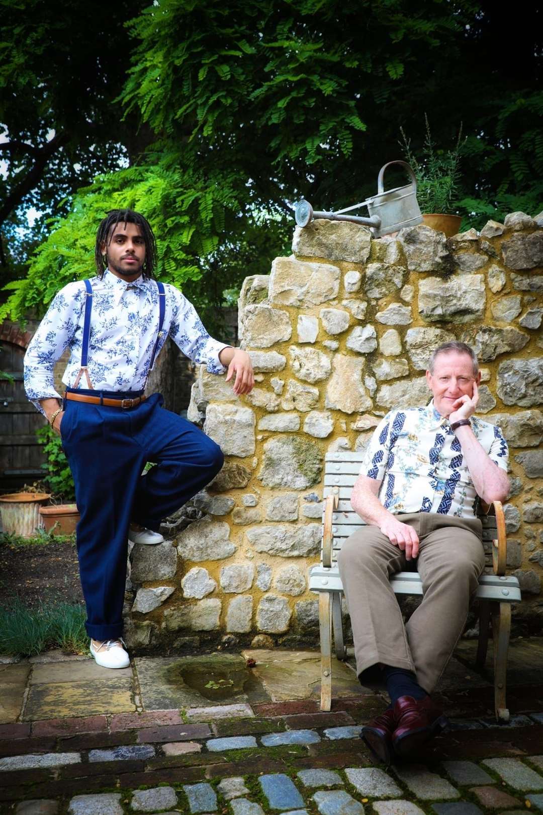 Wonderwall photo shoot at Restoration House, Rochester, for the Wisdom Hospice. Basil de Souza, left, with trustee Andy Gray. Picture: Lisa Kennedy