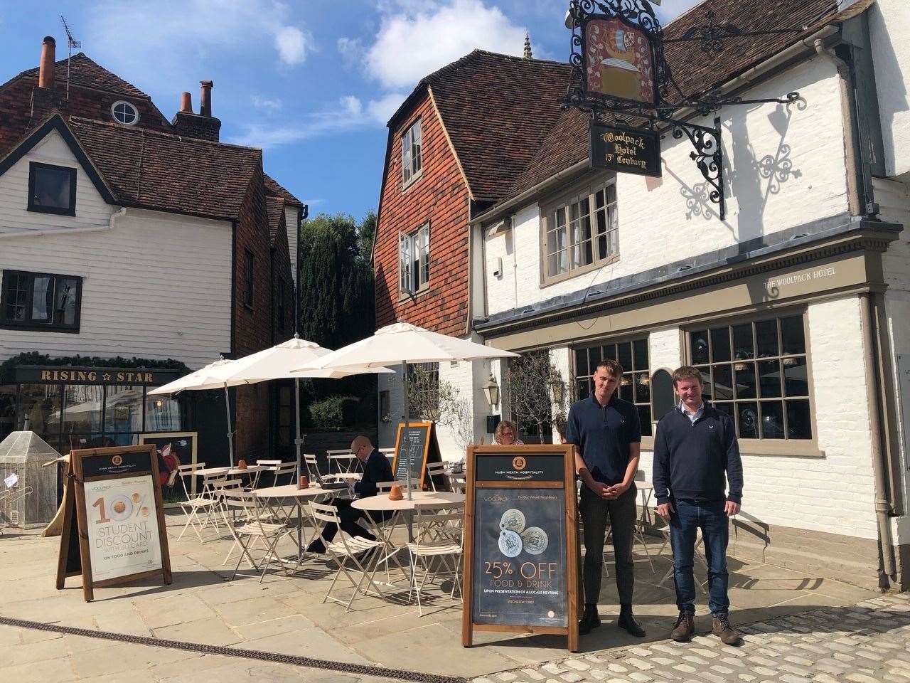 From left, Woolpack assistant general manager Alfie Draper and general manager George Wilkins