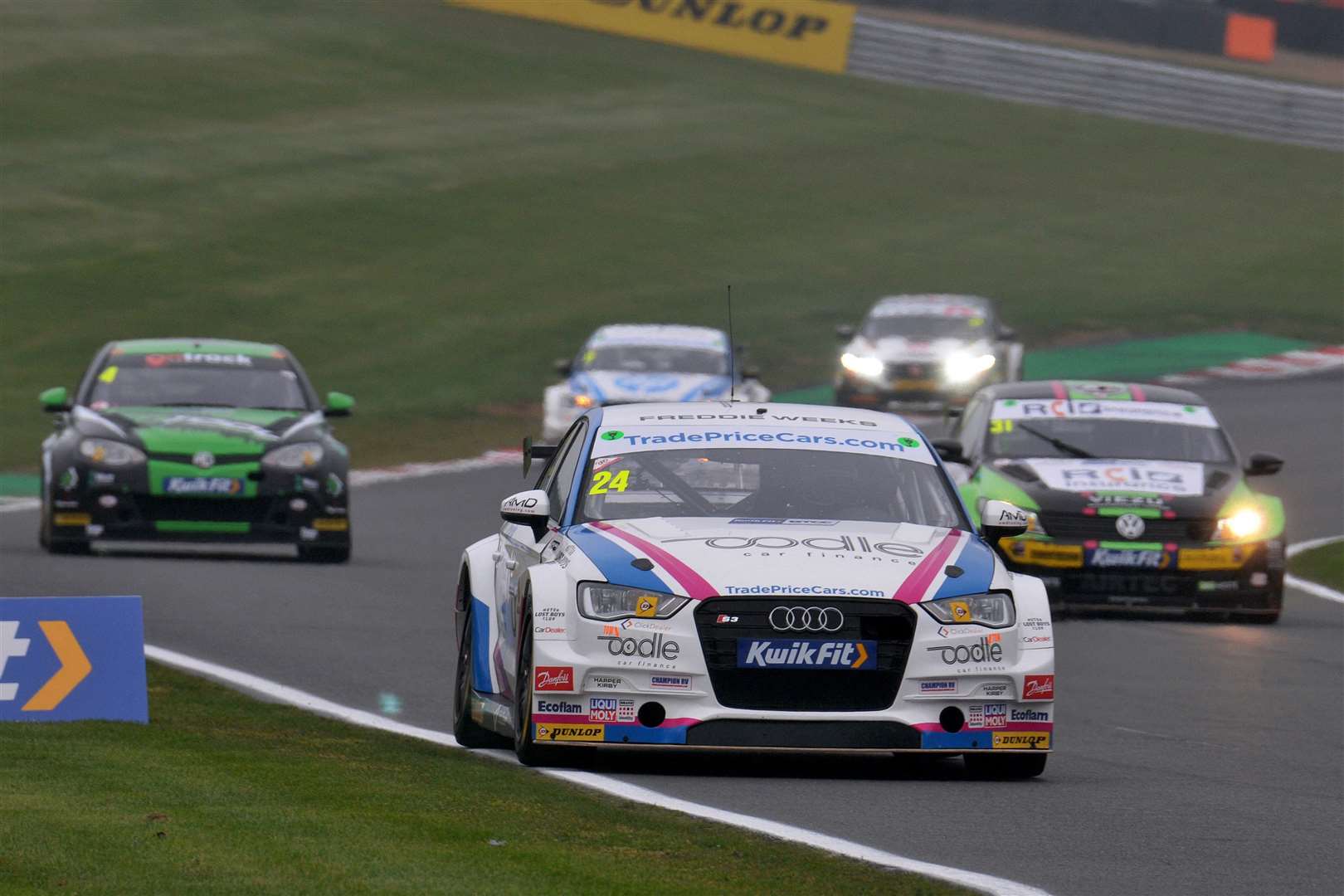 Jake Hill racing at Brands during the 2019 British Touring Car Championship